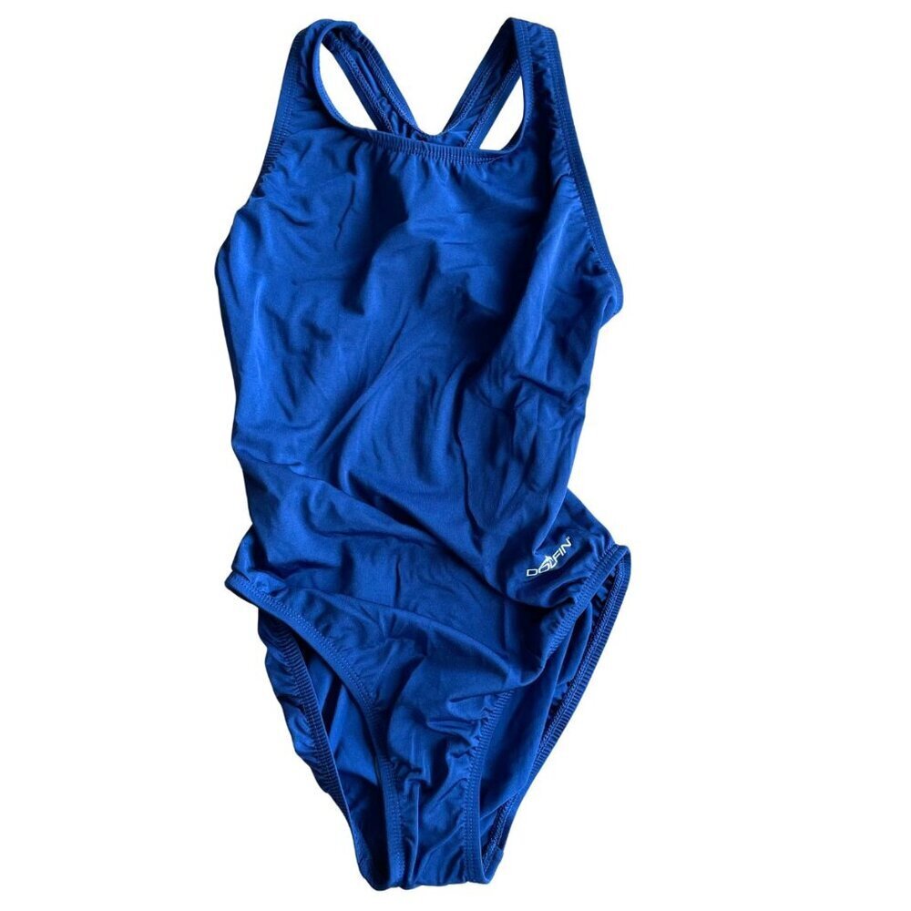 NEW Dolfin Size 30 Swimwear Athletic One Piece Swimsuit Racerback Straps Keyhole